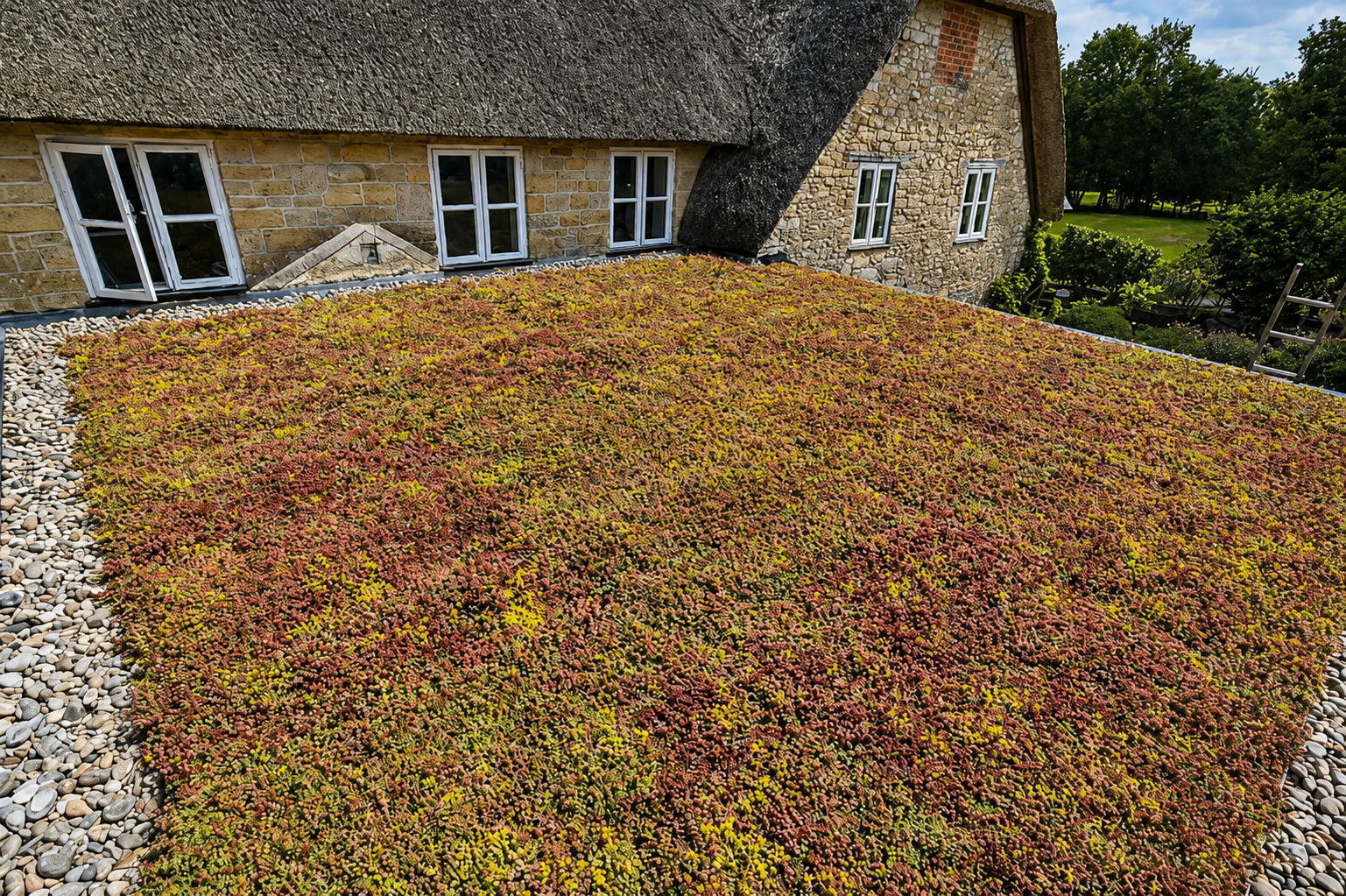 Green roof living roof installation