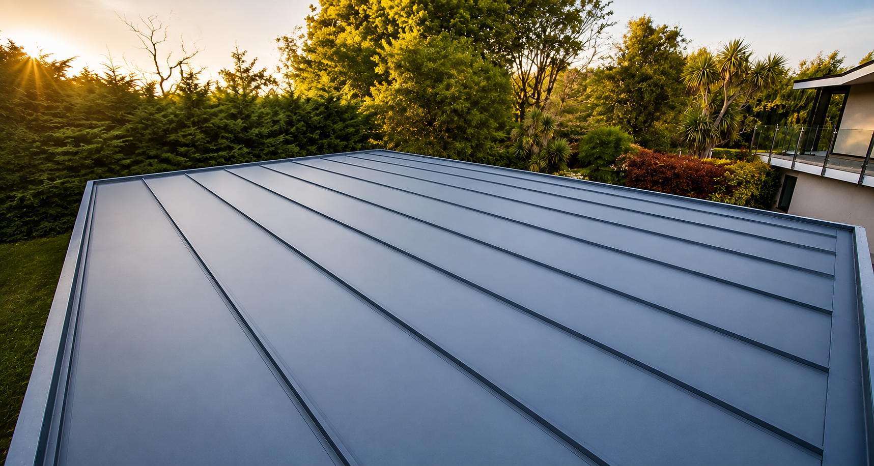 ICB Solarfix bars installed on a PVC flat roof in Avon Castle, Dorset by KJM Roof & Build Ltd